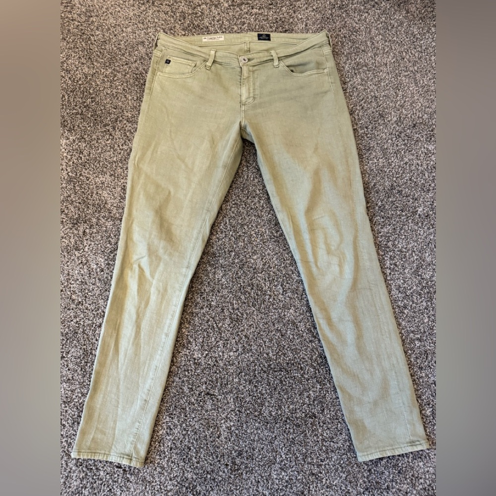 Adriano Goldschmied Women’s Jeans 30R Green (Olive/Lime) The Legging Ankle